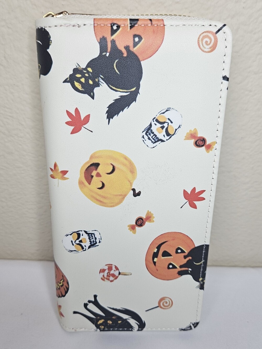 Halloween Fall Wallet Wristlet | Pumpkins, Cats, Skulls, Leaves & Candy NEW